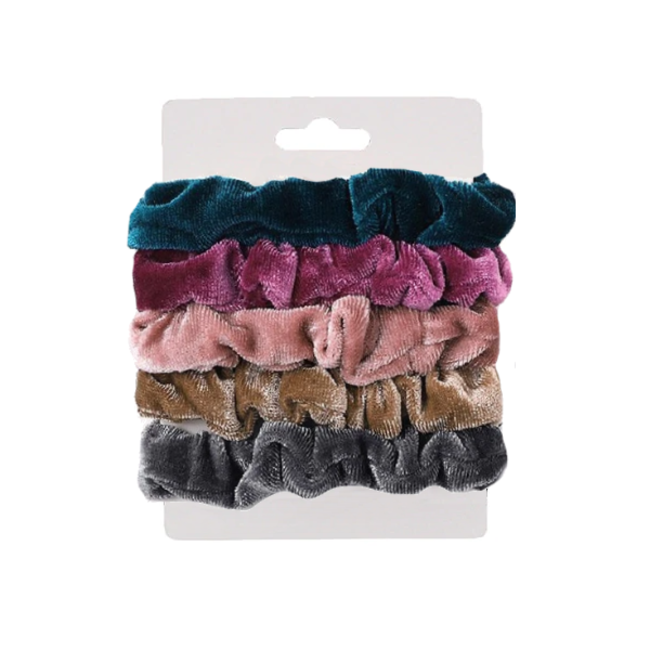 Fashion Favorite Haarelastiek Velvet | Mix 5 stuks | Scrunchie / Haarwokkel | Fashion Favorite