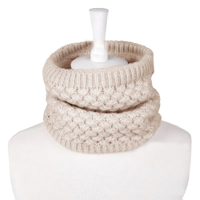 Gebreide Colsjaal Beige | Teddy Voering | Fashion Favorite