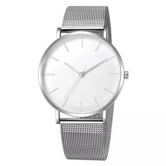 Fashion Favorite Maxx Mesh Zilver / Wit Horloge