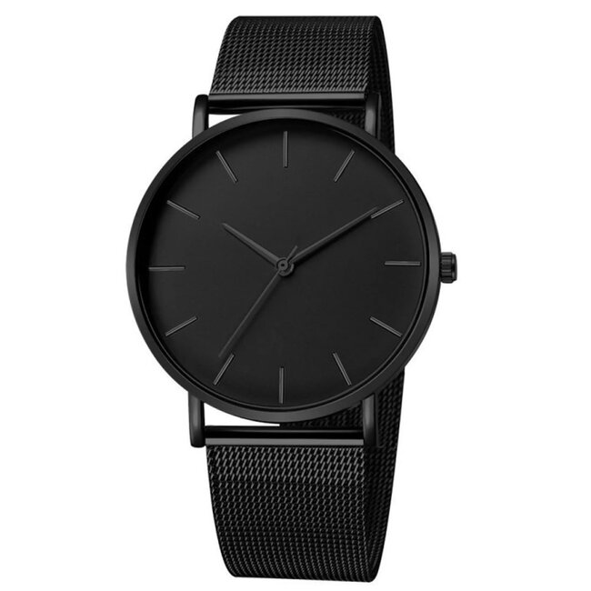 Fashion Favorite Maxx Mesh Zwart / Zwart Horloge | Staal | Ø 40 mm