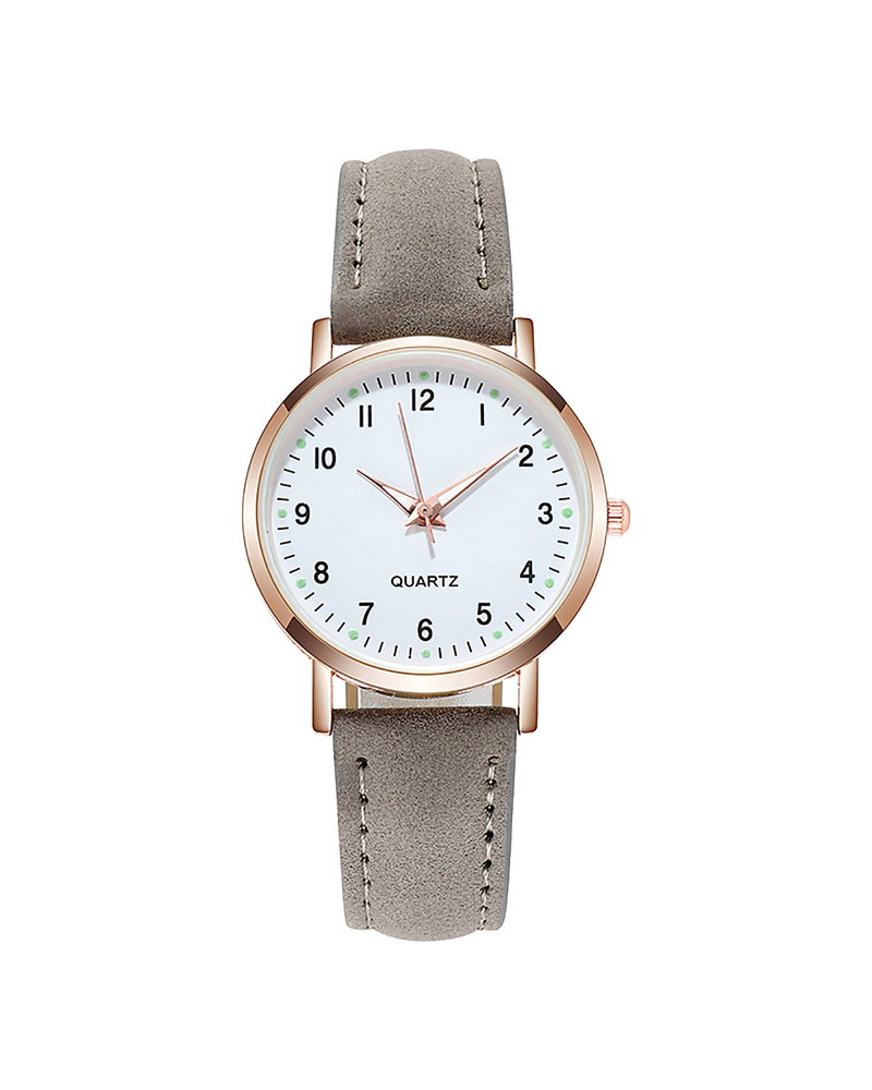 Doukou Grey Horloge Suedine Kunstleer Grijs O 32 5 Mm Fashion Favorite