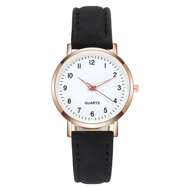 Fashion Favorite Doukou Black Horloge | Suedine - Kunstleer | Zwart | Ø 32,5 mm