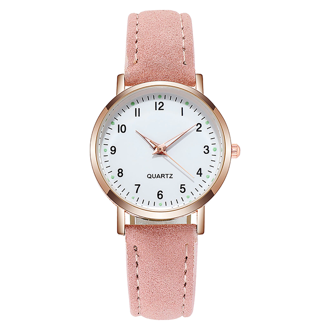 Fashion Favorite Doukou Pink Horloge | Suedine - Kunstleer | Roze | Ø 32,5 mm