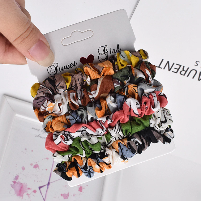 Haarelastiek Colors | Mix 6 stuks | Scrunchie / Haarwokkel | Fashion Favorite