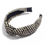 Ibiza Beach Haarband / Diadeem | Boho Knot Zwart / Ecru | Rotan Look