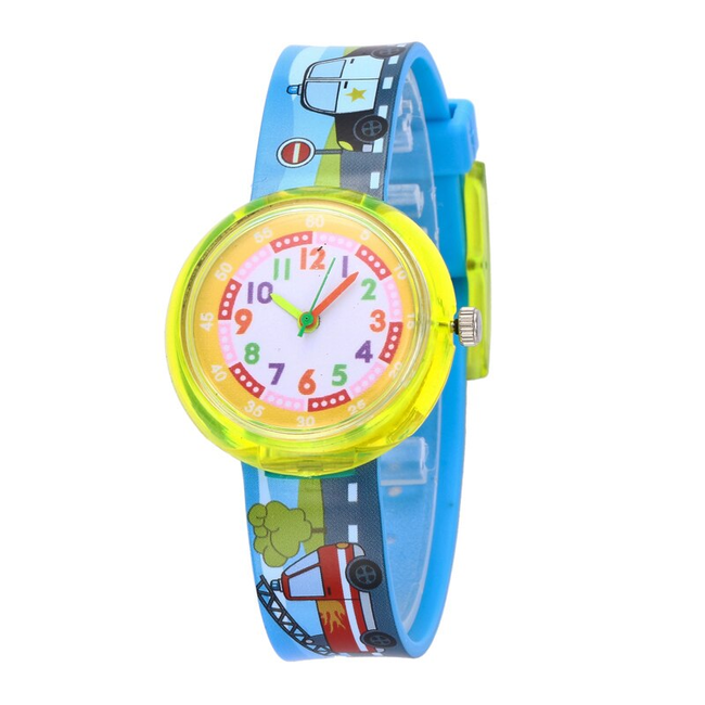 Fashion Favorite Kinderhorloge Politie/Auto Blauw | Kunststof/Plastic | Ø 33 mm