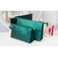 Fashion Favorite Toilettas Geometric Groen - Groot | PU-Leder | 26,5 x 17 x 9,5 cm