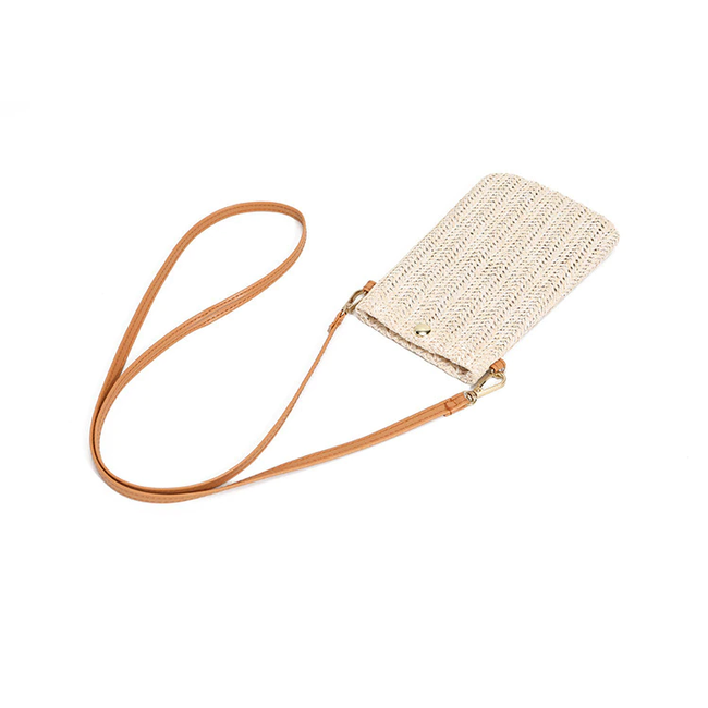 Smartphone Tasje - Stro / Riet Creme