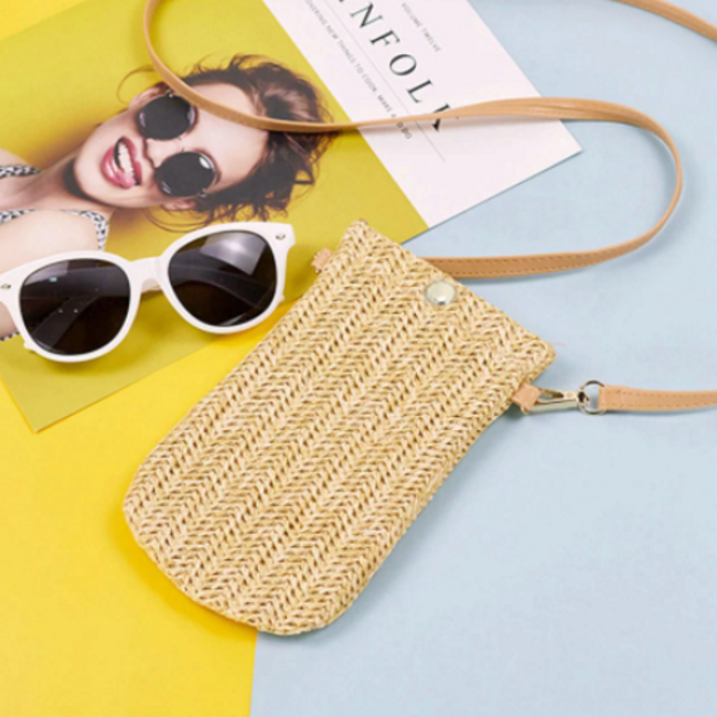 Smartphone Tasje - Stro / Riet Creme