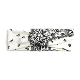 Fashion Favorite Haarband Paisley Wit