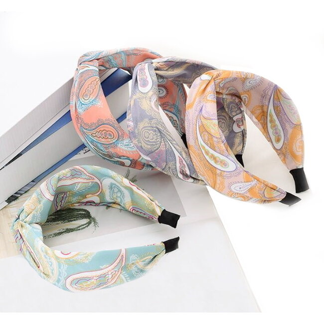 Paisley Haarband Lila | Diadeem | Katoen/Polyester