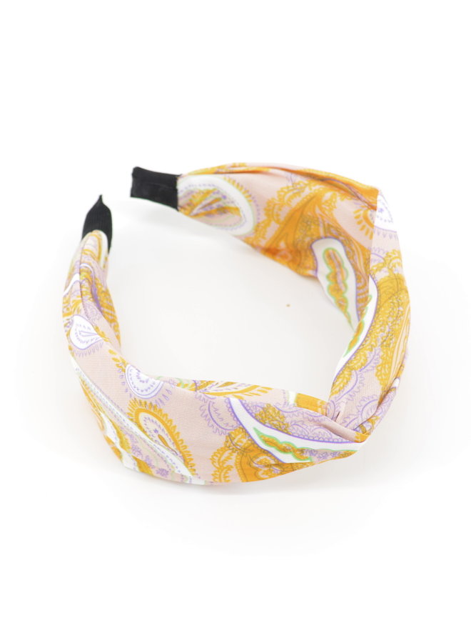 Paisley Haarband Okergeel | Diadeem | Katoen/Polyester