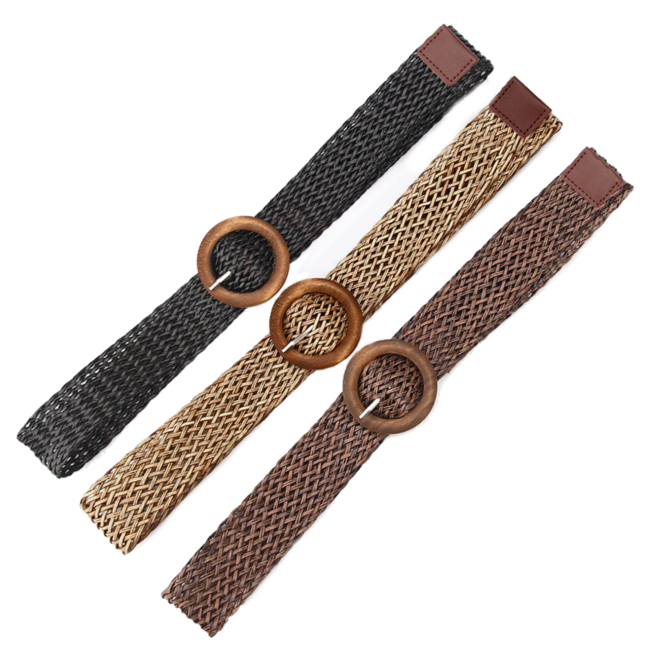 Vintage Riem | Gevlochten Donkerbruin | 100 cm