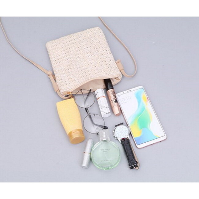 Rotan Tasje - Zwart | Telefoontasje / Strandtasje