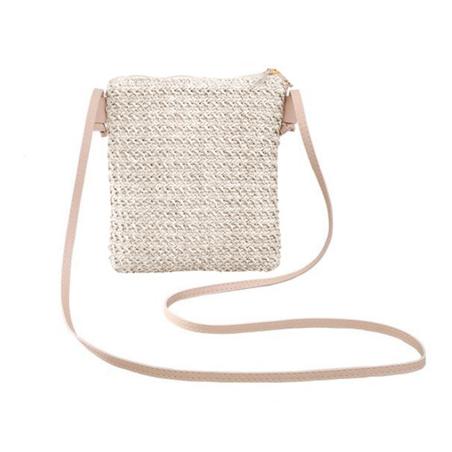 Fashion Favorite Rotan Tasje - Creme | Telefoontasje / Strandtasje