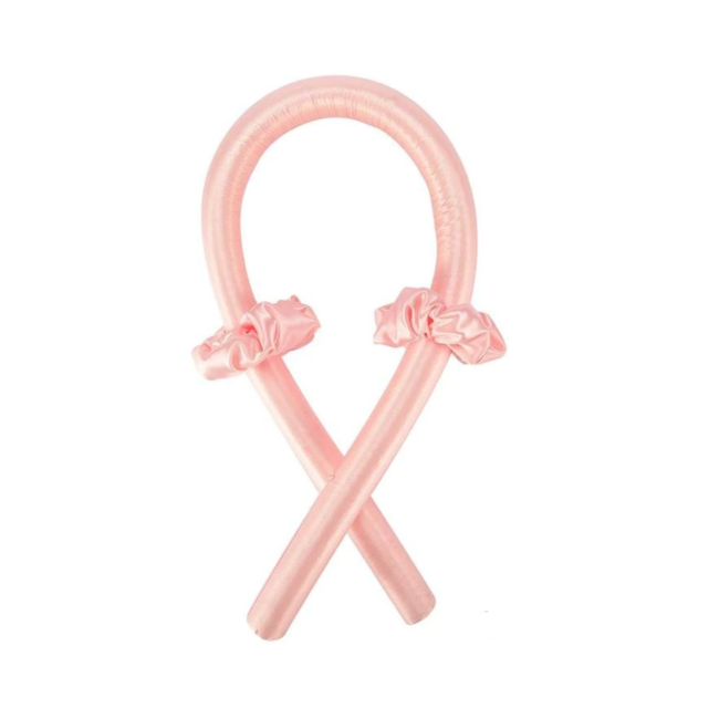 Fashion Favorite Haarkruller Roze | Heatless Curling Ribbon | Satijn/Rubber