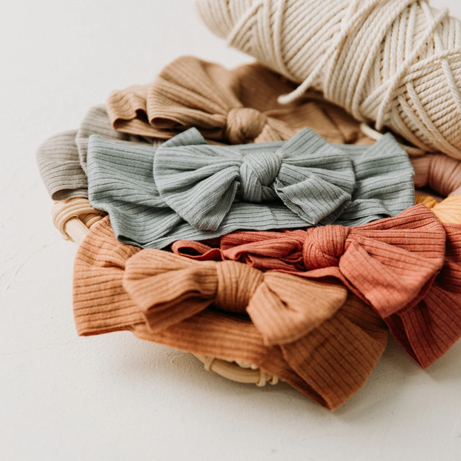 Kinder Haarband | Strik / Bow | Army