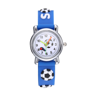 Fashion Favorite Kinder Horloge | Voetbal Blauw 3D