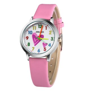 Fashion Favorite Kinder Horloge | Hartje Lichtroze