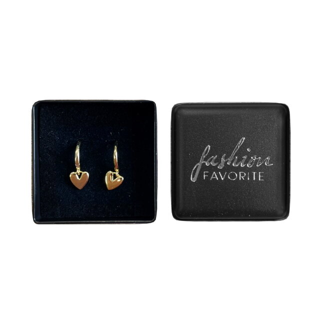 Oorbellen Hartje | Goudkleurig | 925 Zilver | Oorringen 8,5 mm