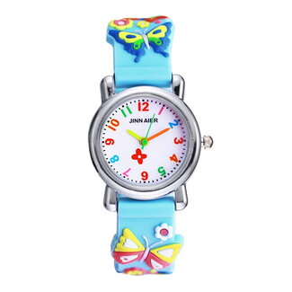 Fashion Favorite Kinder Horloge | Vlinder Blauw 3D