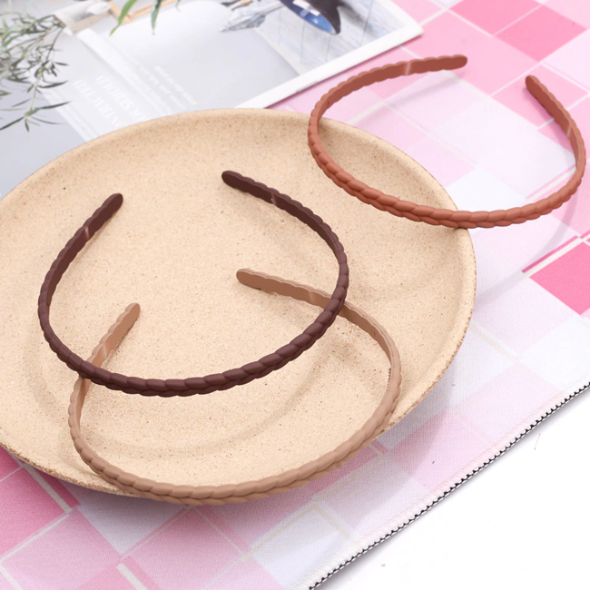 Haarband / Diadeem Vlecht | Okergeel | Kunststof