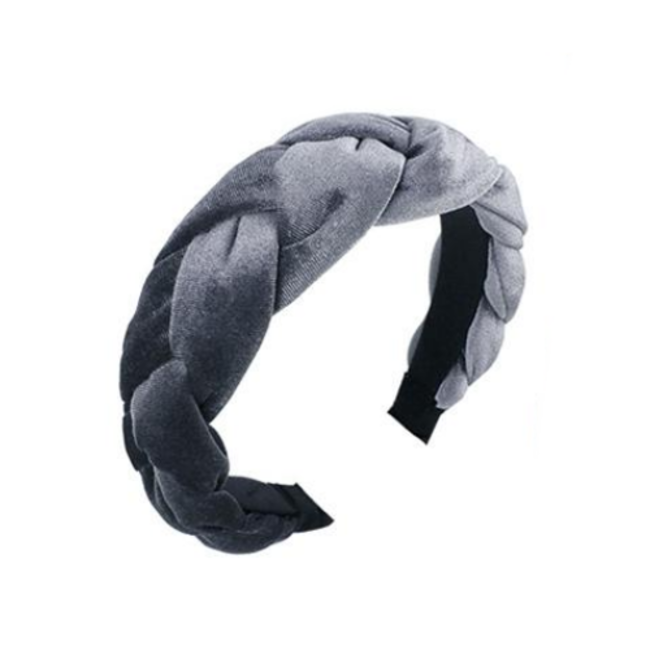 Velvet Diadeem / Haarband - Zilver / Grijs