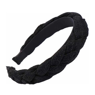 Fashion Favorite Velvet / Glitter Diadeem - Zwart