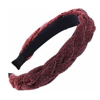 Fashion Favorite Velvet / Glitter Diadeem - Rood