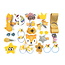 Fashion Favorite Kinder Clipjes/Elastiekjes Set - Geel