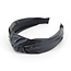 Fashion Favorite Metallic Diadeem / Haarband | Zwart | Kunstleer | Fashion Favorite