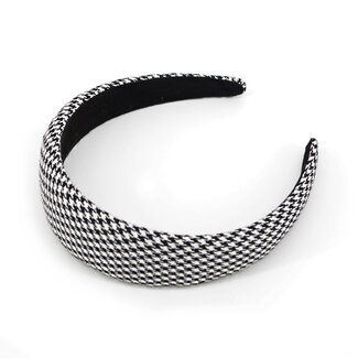 Fashion Favorite Pied-de-Poule Diadeem / Haarband - Midi