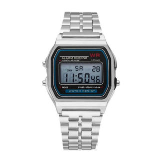 Fashion Favorite Digitaal Retro Horloge - Zilverkleurig