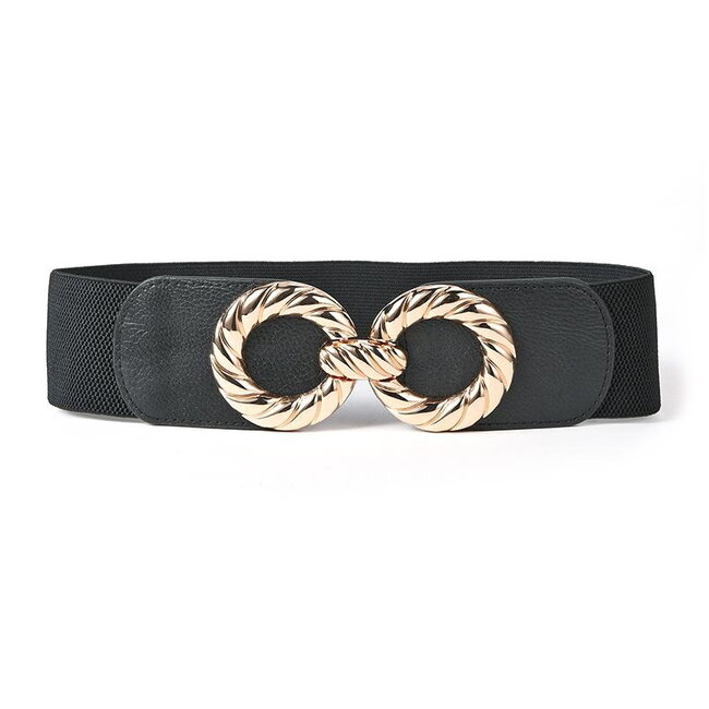 Fashion Favorite Elastische Riem | Twisted Goud | Polyester / Elastaan | Fashion Favorite