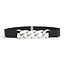 Fashion Favorite Elastische Riem - Schakel Zilver