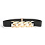 Fashion Favorite Elastische Riem | Schakel Goud | Polyester / Elastaan | Fashion Favorite