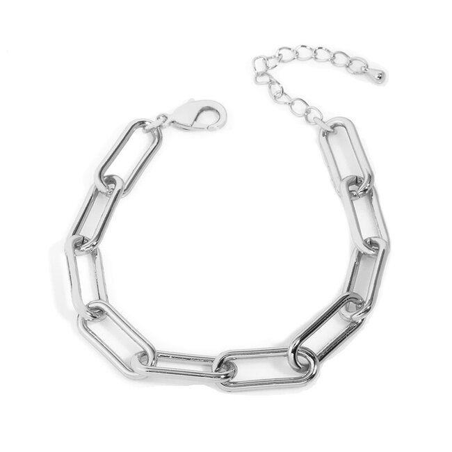 Fashion Favorite Schakelarmband | Zilver | 19,5 + 5 cm | Staal / Silver Plated | Fashion Favorite