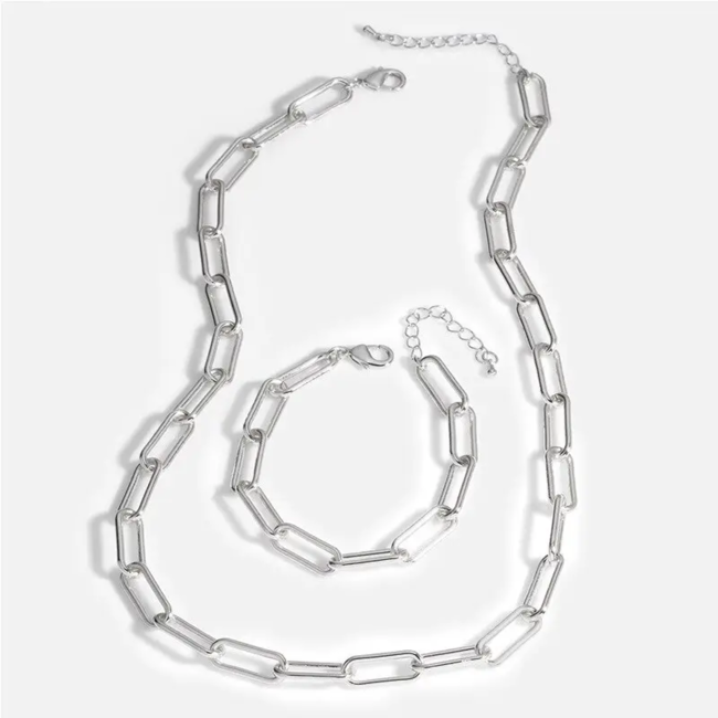 Schakelketting | Zilver | 60 + 5 cm | Staal / Silver Plated | Fashion Favorite
