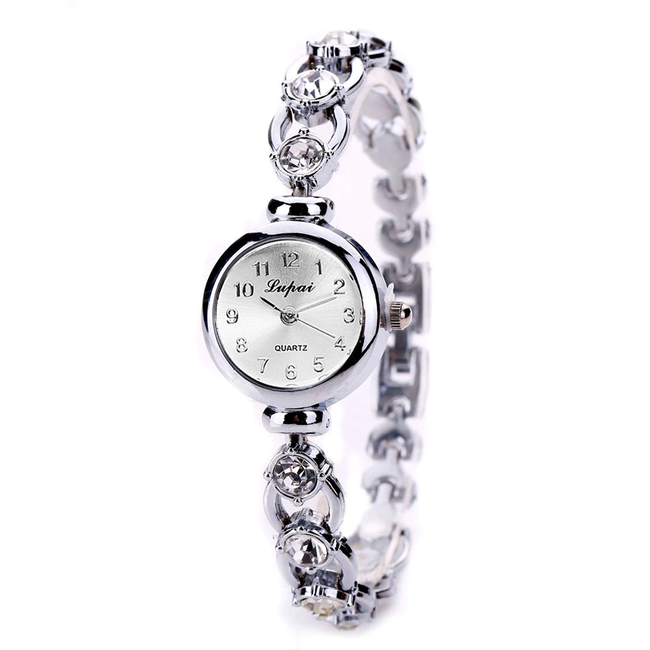 Fashion Favorite LVPAI Horloge - Zilverkleurig & Kristal - Ø 28 mm