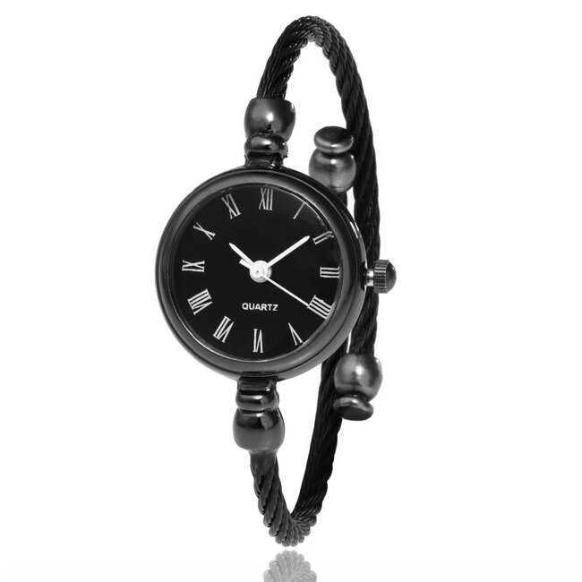 Fashion Favorite Iron Zwart / Zwart Horloge | Zwart | Staal | Ø 20 mm