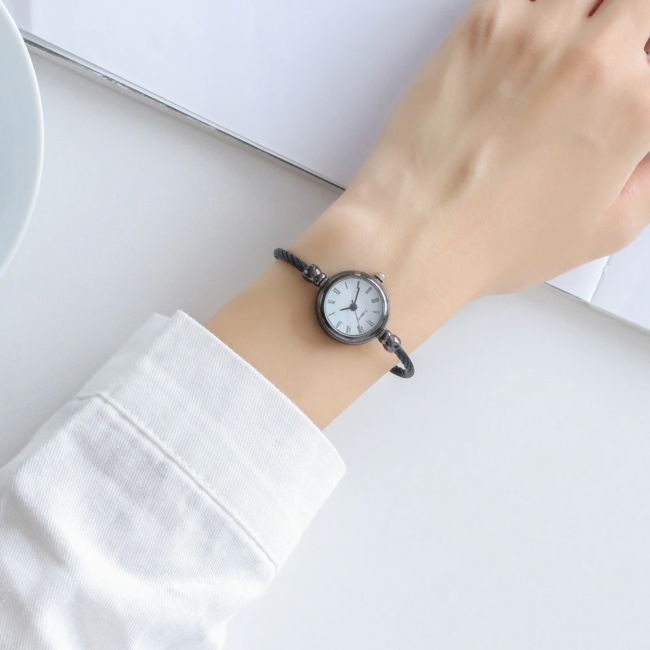 Iron Zwart / Wit Horloge | Zwart | Staal | Ø 20 mm