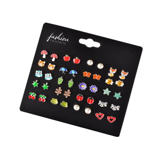 Fashion Favorite Stud Oorbellen | Multi | Bijoux | Set 20 Paar