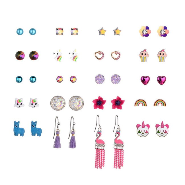 Stud Oorbellen | Candy Color | Bijoux | Set 20 Paar