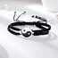 Fashion Favorite Best Friends - Yin Yang Armband | Zwart / Wit | Nylon