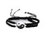 Fashion Favorite Best Friends - Yin Yang Armband | Zwart / Wit | Nylon