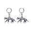 Fashion Favorite Luipaard Oorringen | Animal Charms | Zilverkleurig / Zwart