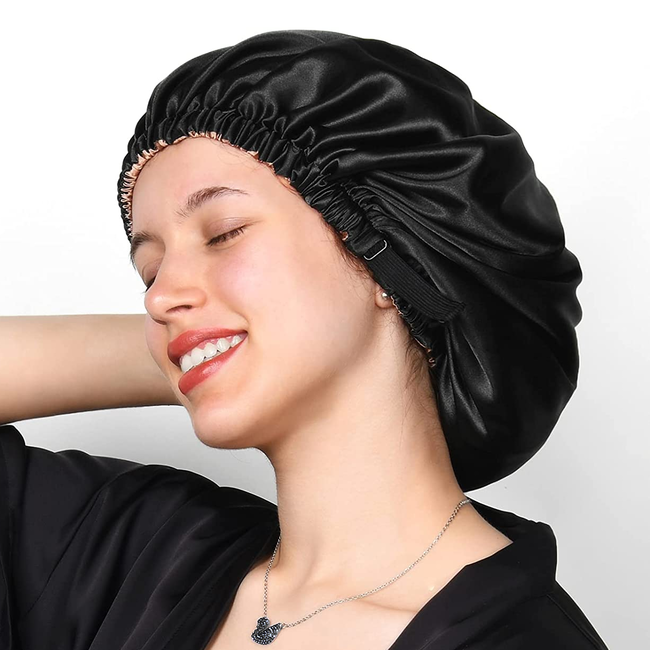 Satijnen Slaapmuts - Champagne / Beige | Elastische Band | One Size