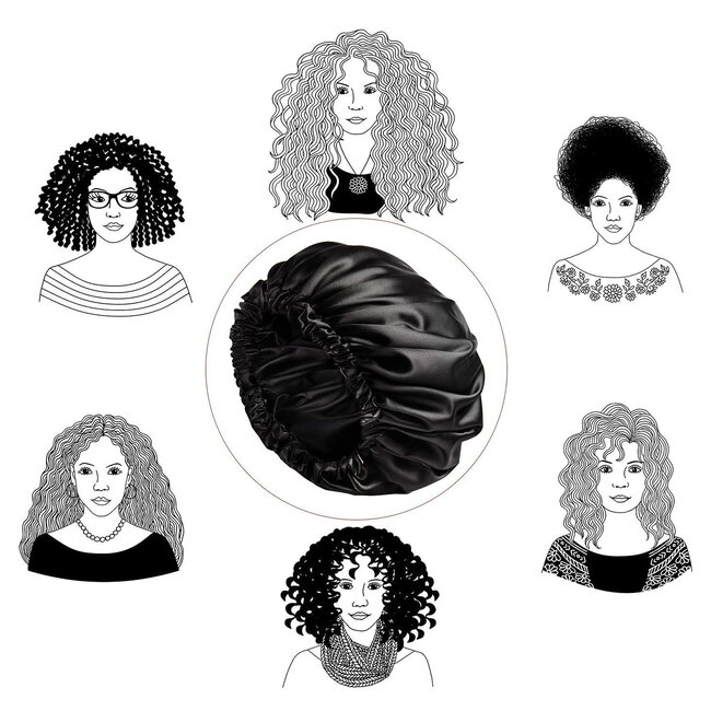 Satijnen Slaapmuts - Champagne / Beige | Elastische Band | One Size