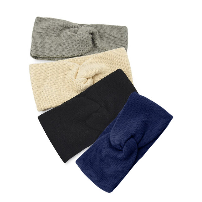 Gebreide Hoofdband - Beige | One size | Acryl / Polyester