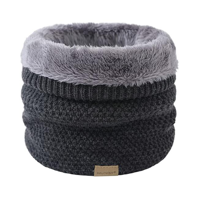 Fashion Favorite Colsjaal / Nekwarmer Antraciet | Gebreid - Teddy Voering